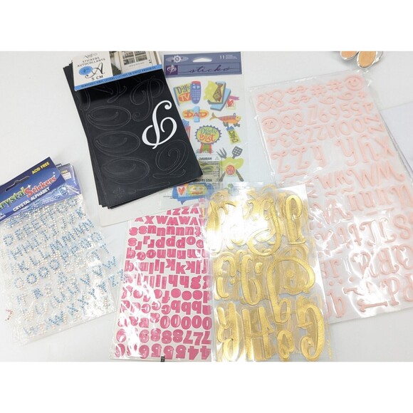 Craft Lot Confetti, Alphabet Stickers, Jewelry Making, Cards Misc. Over 4 Pounds - Picture 14 of 15